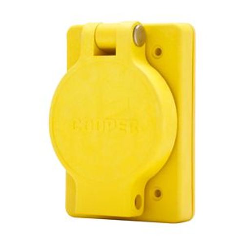 Main product image of Arrow Hart Watertight Locking Receptacle, #14-8 Awg, 20A, 250V, Yellow, L6-20, 2-Pole 3-Wire, L620RW