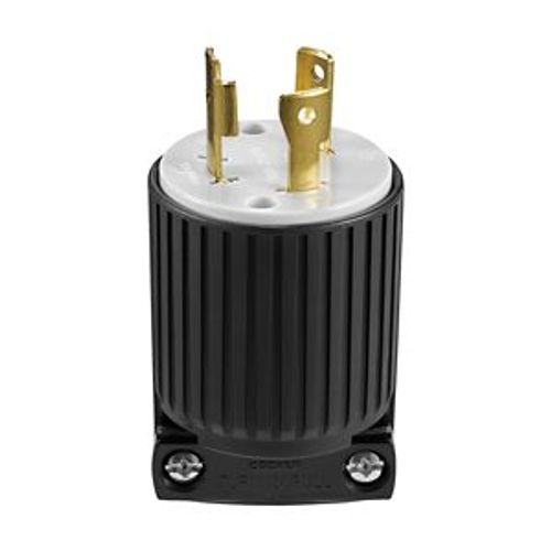 Main product image of Locking Plug, #16-12 Awg, 30A, Industrial, 250V, Back Wiring, Black, White, Ultra Grip, L6-30, L630P