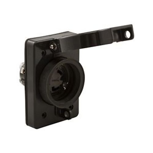 Main product image of Arrow Hart Watertight Locking Receptacle, #14-8 Awg, 30A, 250V, Black, L6-30, 2-Pole 3-Wire, L630RWBK