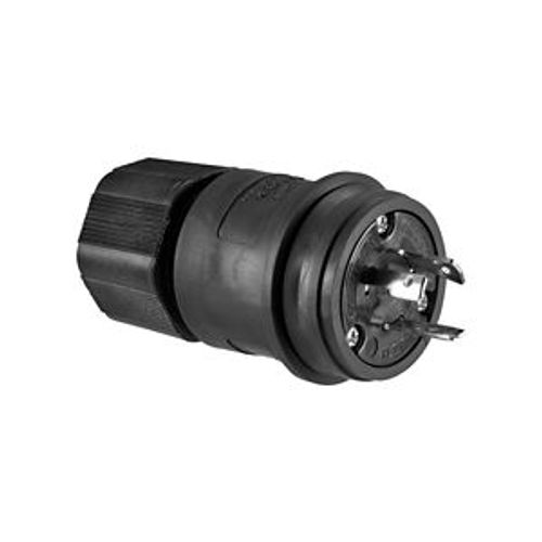 Main product image of Arrow Hart Watertight Locking Plug, #18-10 Awg 20A, 277V, Black, Steel, L7-20, 2-Pole 3-Wire, L720PWBK