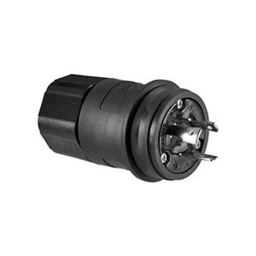 Main product image of Arrow Hart Watertight Locking Plug, #18-10 Awg 20A, 480V, Black, Steel, L8-20, 2-Pole 3-Wire, L820PWBK