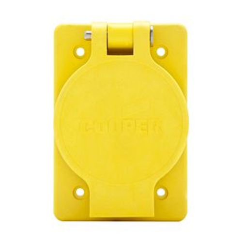 Main product image of Arrow Hart Watertight Locking Receptacle, #14-8 Awg, 20A, 480V, Yellow, L8-20, 2-Pole 3-Wire, L820RW
