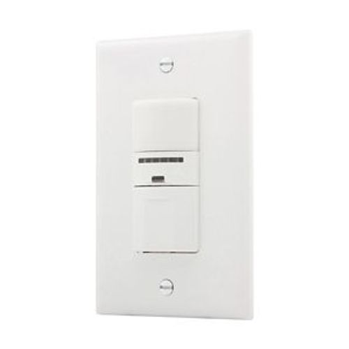 Main product image of Occupancy Sensor & Dimmer, Dimmer Sensor, 120V, White, 1-Pole, 1-Phase, 1000 Sq Ft, Occupancy, OS106D1-W