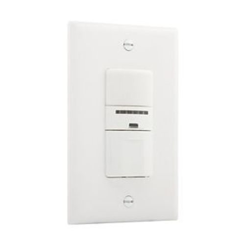 Main product image of Occupancy Sensor & Dimmer, Dimmer Sensor, 120V, White, 1-Pole, 1-Phase, 1000 Sq Ft, Occupancy, OS106D1-W