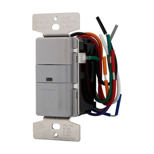 Main product image of Occupancy Sensor & Dimmer, 8/10A, 120/277V, Gray, 1-Pole, 3-Way, 1-Ph, 1200/2200W, OS10D7-GY