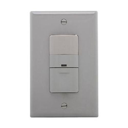 Main product image of Occupancy Sensor Switch, No Neutral Required, 120V, Gray, 1-Pole, 3-Way, 1-Phase, 450 Sq Ft 600W, OS306U-GY