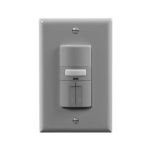 Main product image of Occupancy Sensor Dual Switch, Dual Switch, w/ Nightlight, 120V, Gray, 1-Pole, 3-Way, 1000 Sq Ft, OS310R-GY