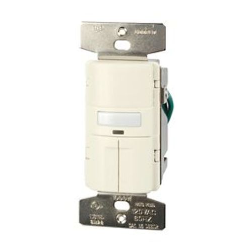 Main product image of Occupancy Sensor Dual Switch, Dual Switch, w/ Nightlight, 120V, Light Almond, 1-Pole, 1000 Sq Ft, OS310R-LA