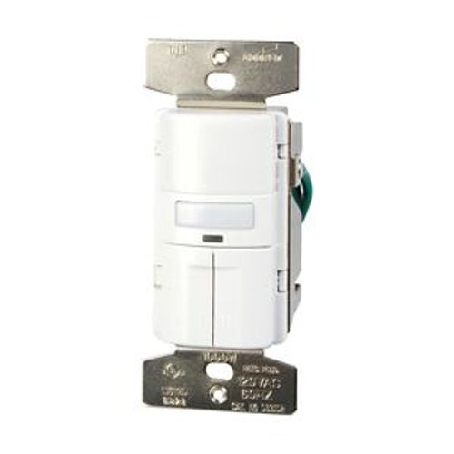 Main product image of Occupancy Sensor Dual Switch, Dual Switch, w/ Nightlight, 120V, 1-Pole, 3-Way, 1000 Sq Ft, 1000W, OS310R-W