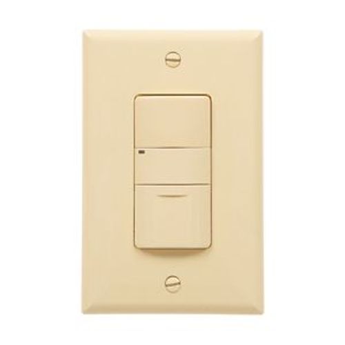 Main product image of Occupancy Sensor Switch, 120/277V, Ivory, 1-Pole, 3-Way, 1000 Sq Ft, 1-Relay, OSP10-V