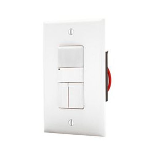Main product image of Occupancy Sensor Dual Switch, 120/277V, Incand, Mlv, Elv, Flr, Halo, 1-Pole, 3-Way, 1000 Sq Ft, OSP10D-W