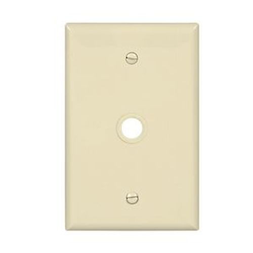 Main product image of Telephone And Coaxial Wallplate, Almond, 0.40" Hole Cutout, Polycarbonate, Single-Gang, PJ11A