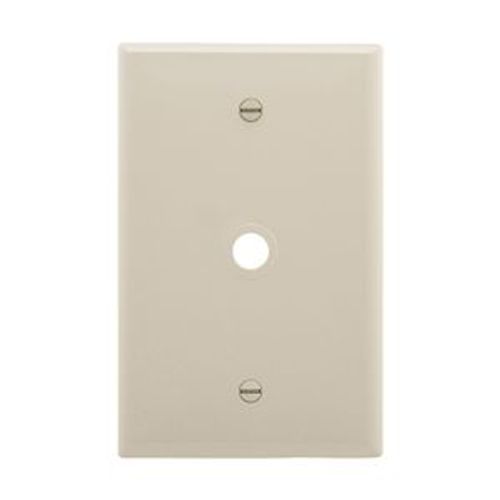 Main product image of Telephone And Coaxial Wallplate, Lt. Almond, 0.40" Hole Cutout, Single-Gang,Mid-Size, PJ11LA