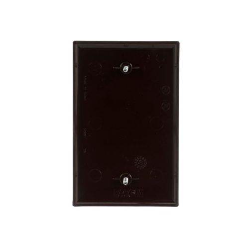 Main product image of Blank Wallplate, Box Mount, Brown, Blank Cutout, Polycarbonate, Single- Gang, Mid-Size, PJ13B