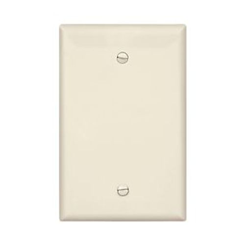 Main product image of Blank Wallplate, Box Mount, Lt. Almond, Blank Cutout, Polycarbonate, Single- Gang, Mid-Size, PJ13LA