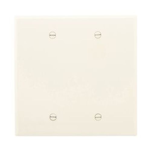 Main product image of Blank Wallplate, Box Mount, Almond, Blank Cutout, Polycarbonate, Two- Gang, Mid-Size, PJ23A