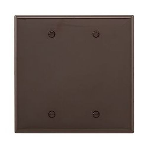 Main product image of Blank Wallplate, Box Mount, Brown, Blank Cutout, Polycarbonate, Two- Gang, Mid-Size, PJ23B