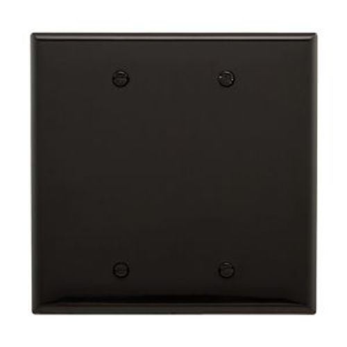 Main product image of Blank Wallplate, Box Mount, Black, Blank Cutout, Polycarbonate, Two- Gang, Mid-Size, PJ23BK