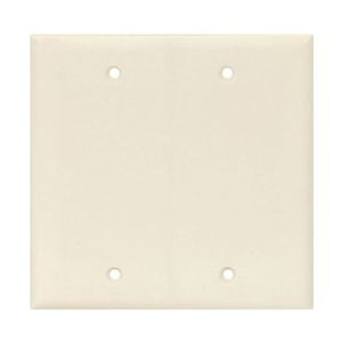 Main product image of Blank Wallplate, Box Mount, Lt. Almond, Blank Cutout, Polycarbonate, Two- Gang, Mid-Size, PJ23LA