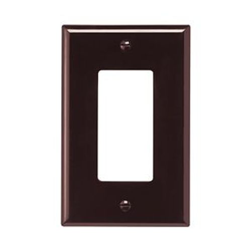 Main product image of Decorator / Gfci Wallplate, Brown, Decorator Cutout, Polycarbonate, Single- Gang, Mid-Size, PJ26B