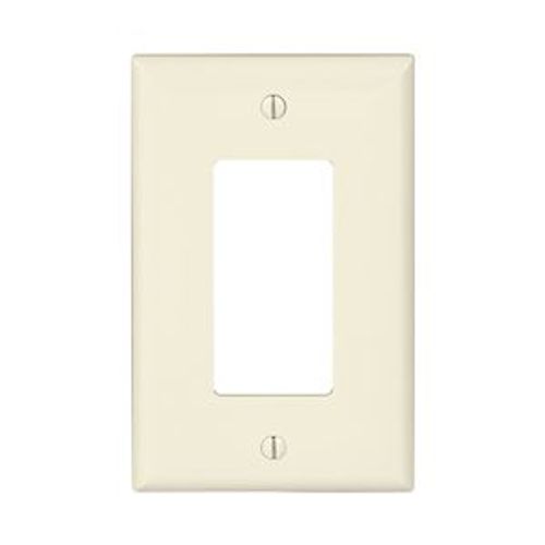 Main product image of Decorator / Gfci Wallplate, Lt. Almond, Decorator Cutout, Polycarbonate, Single- Gang, Mid-Size, PJ26LA
