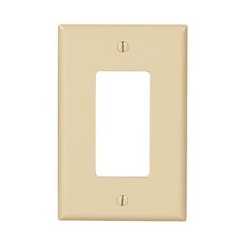 Main product image of Decorator / Gfci Wallplate, Ivory, Decorator Cutout, Polycarbonate, Single- Gang, Mid-Size, PJ26V