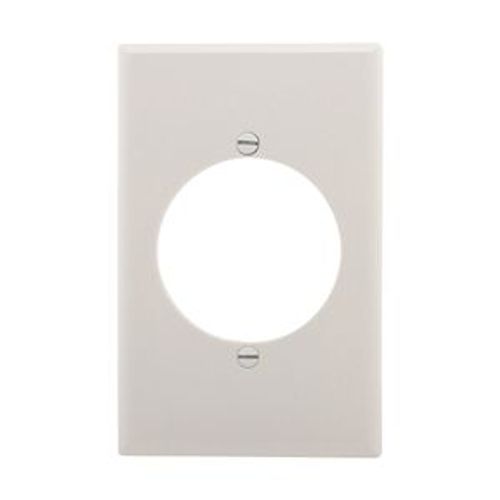 Main product image of Power Outlet And Locking Wallplate, Wlplt 1G Sgl Rec W/2.15"Hole Poly Mid Wh, PJ724W-SP-L