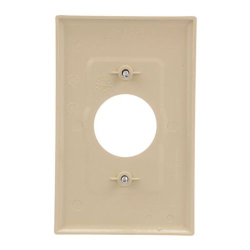 Main product image of Power Outlet And Locking, Ivory, 1.40" Hole Cutout, Polycarbonate, Single- Gang, Mid-Size, PJ7V