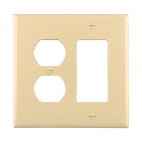 Main product image of Combination Wallplate, Wallplate 2G Dup/Deco Combo Poly Mid Iv, PJ826V-SP-L
