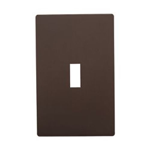 Main product image of Screwless Wallplate, Screwless, Brown, Toggle Cutout, Polycarbonate, Single- Gang, Mid-Size, PJS1B