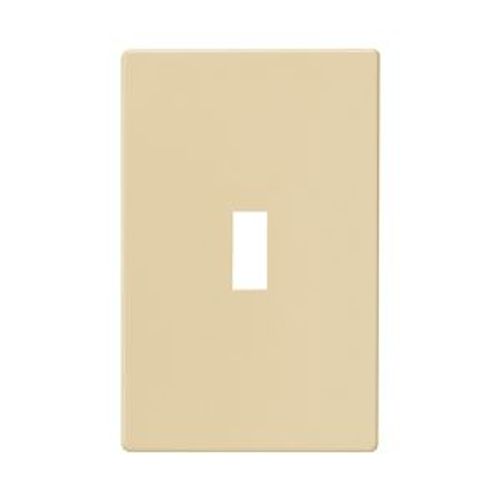 Main product image of Screwless Wallplate, Screwless, Ivory, Toggle Cutout, Polycarbonate, Single- Gang, Mid-Size, PJS1V