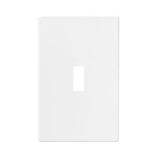 Main product image of Screwless Wallplate, Screwless, White, Toggle Cutout, Polycarbonate, Single- Gang, Mid-Size, PJS1W