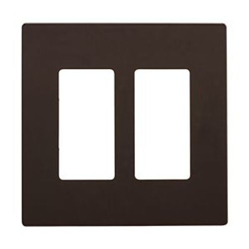 Main product image of Screwless Wallplate, Screwless, Brown, Decorator Cutout, Polycarbonate, 2- Gang, Mid-Size, PJS262B