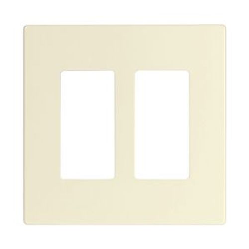 Main product image of Screwless Wallplate, Screwless, Lt. Almond, Decorator Cutout, Polycarbonate, 2- Gang, Mid-Size, PJS262LA