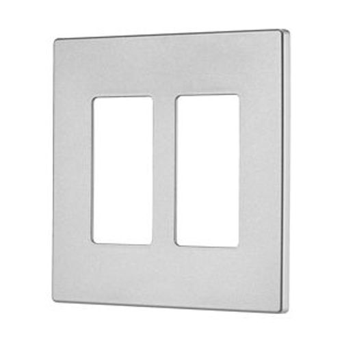 Main product image of Wallplate, Two-Gang, Decorator, Without Screws, Silver, PJS262SG-SP-L