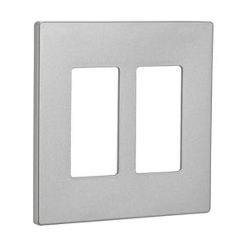 Main product image of Wallplate, Two-Gang, Decorator, Without Screws, Silver, PJS262SG-SP-L