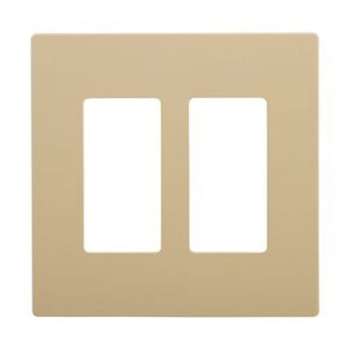 Main product image of Screwless Wallplate, Screwless, Ivory, Decorator Cutout, Polycarbonate, 2- Gang, Mid-Size, PJS262V