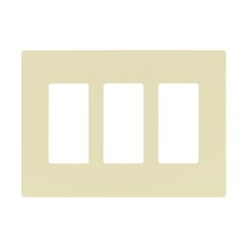 Main product image of Screwless Wallplate, Screwless, Almond, Decorator Cutout, Polycarbonate, 3- Gang, Mid-Size, PJS263A