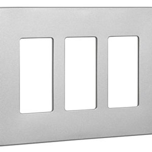 Main product image of Wallplate, Three-Gang, Decorator, Without Screws, Silver, PJS263SG-SP-L
