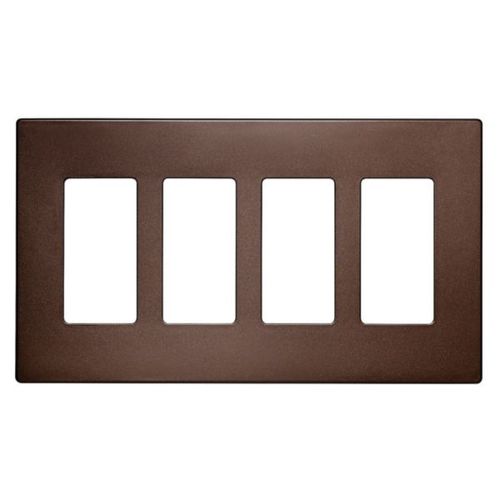 Main product image of Screwless Wallplate, Screwless, Oil Rubbed Bronze, Decorator Cutout, 4-Gang, Mid-Size, PJS264RB-SP-L