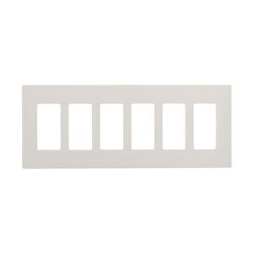 Main product image of Screwless Wallplate, Screwless, White, Decorator Cutout, Polycarbonate, 6-Gang, Mid-Size, PJS266W