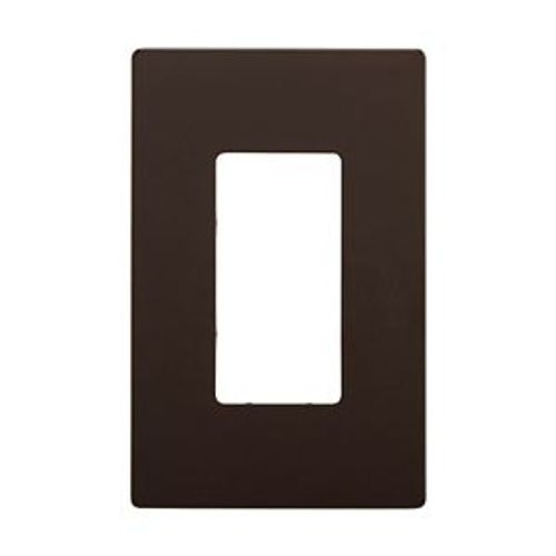 Main product image of Screwless Wallplate, Screwless, Brown, Decorator Cutout, Polycarbonate, Single- Gang, Mid-Size, PJS26B
