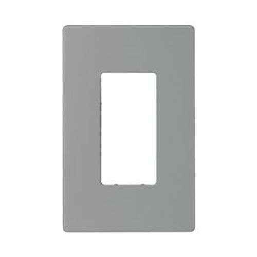Main product image of Screwless Wallplate, Screwless, Gray, Decorator Cutout, Polycarbonate, Single- Gang, Mid-Size, PJS26GY