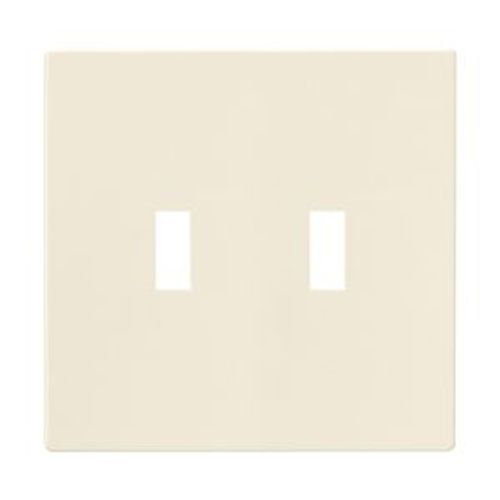 Main product image of Screwless Wallplate, Screwless, Lt. Almond, Toggle Cutout, Polycarbonate, 2- Gang, Mid-Size, PJS2LA