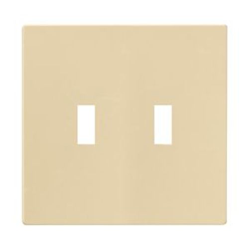 Main product image of Screwless Wallplate, Screwless, Ivory, Toggle Cutout, Polycarbonate, Two- Gang, Mid-Size, PJS2V