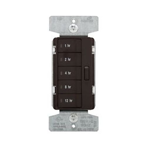 Main product image of Accell Hour Timer, 1, 2, 4, 8, 12 Hour Default Time Settings, 15A, 120V, Five Button, Brown, PT18H-B