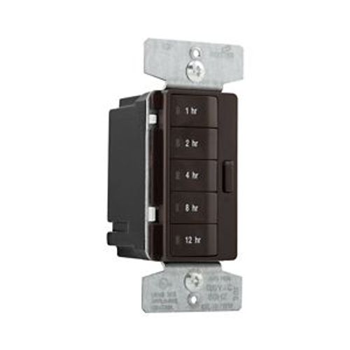 Main product image of Accell Hour Timer, 1, 2, 4, 8, 12 Hour Default Time Settings, 15A, 120V, Five Button, Brown, PT18H-B