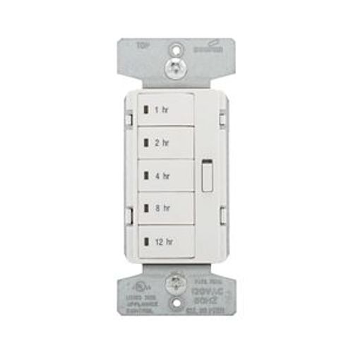 Main product image of Accell Hour Timer, 1, 2, 4, 8, 12 Hour Default Settings, 15A, 120V, 5 Button, Almond, Ivory, PT18H-C1