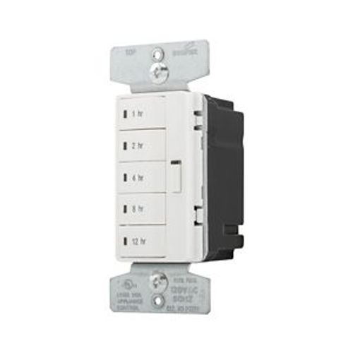 Main product image of Accell Hour Timer, 1, 2, 4, 8, 12 Hour Default Settings, 15A, 120V, 5 Button, Almond, Ivory, PT18H-C1