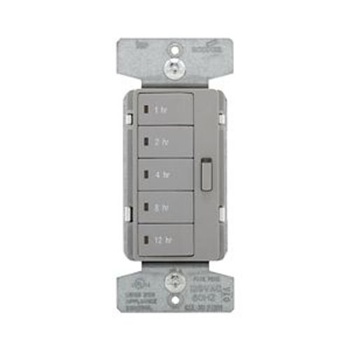 Main product image of Accell Hour Timer, 1, 2, 4, 8, 12 Hour Default Time Settings, 15A, 120V, Gray, 1-Pole, 1800W, PT18H-GY